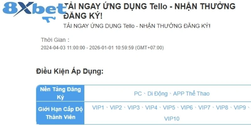 Đăng ký nhận thưởng 8XBET nhanh chóng, ưu đãi hấp dẫn mỗi ngày